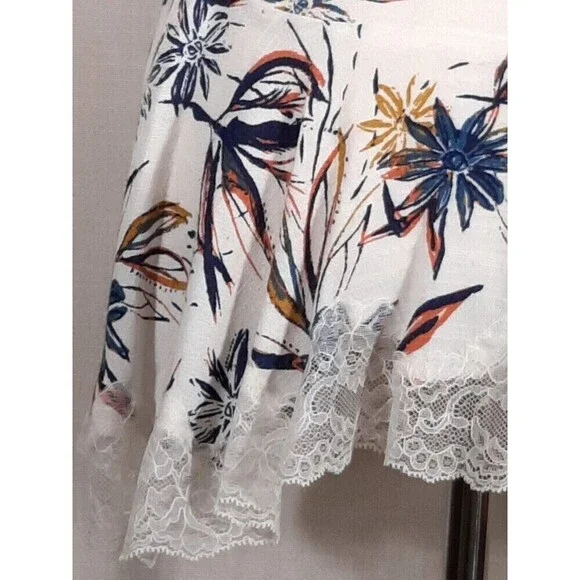 Free People Intimates Romantic Feminine Lace Trim Floral Baby Doll SZ X-Small - Picture 7 of 16